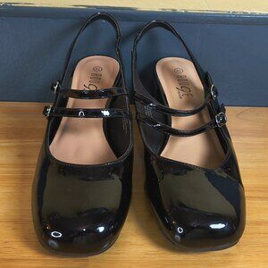 Women’s Patent Leather Mary Jane / Doll Dress Shoes | Black | Size 8.5